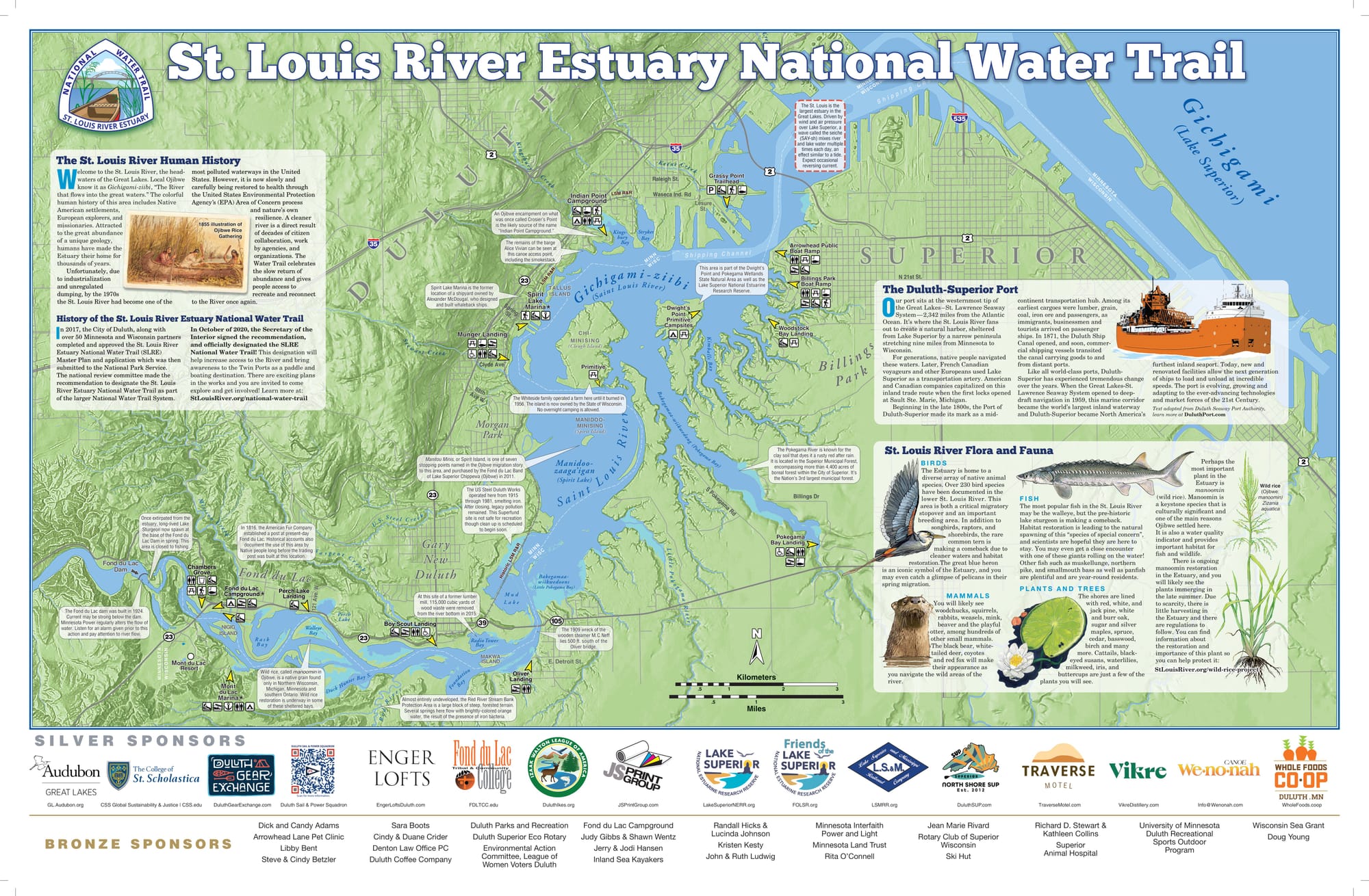 A map of the St. Louis River Estuary.
