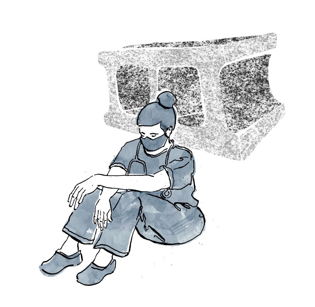A-nurse-feels-the-burden-of-burnout.-(Ginny-McClure-for-The-Optimist)