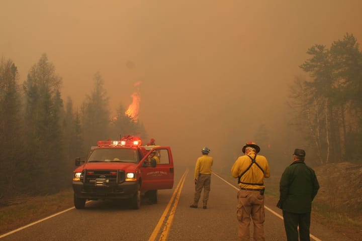 Sprinklers in the forest: How lake water can protect northern Minnesota properties from fire and how they might fail