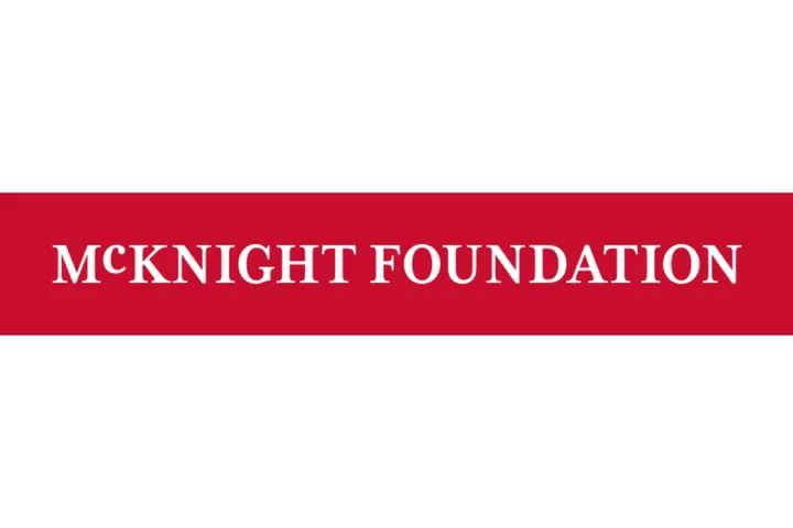 Logo for the McKnight Foundation - a red box with the words McKnight Foundation visible in white text. 