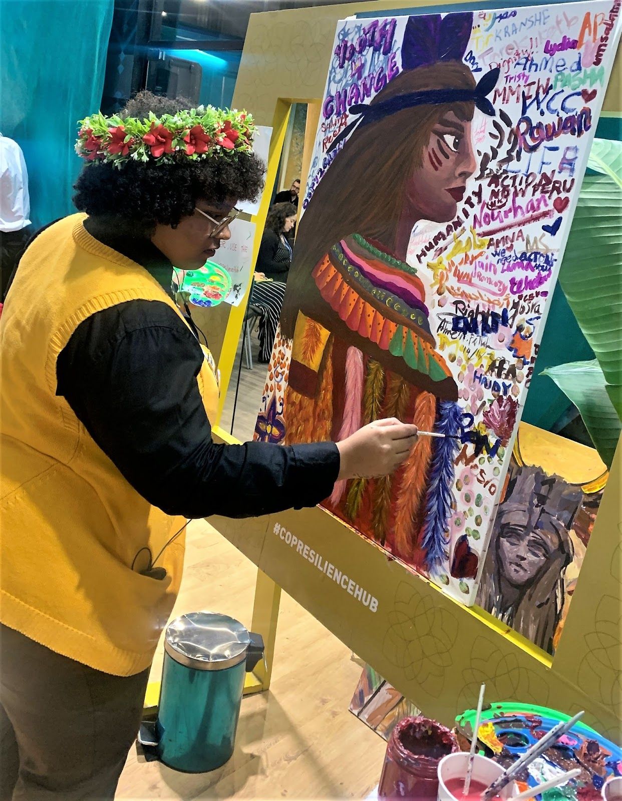 Jovana Hoschtialek, a youth activist from Grenada, shown at COP27 in Sharm el-Sheikh, Egypt, in November 2022. (Courtesy of Jervon Sands)